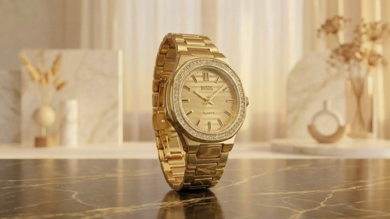 Crystal Sovereign Two-Tone Watch
