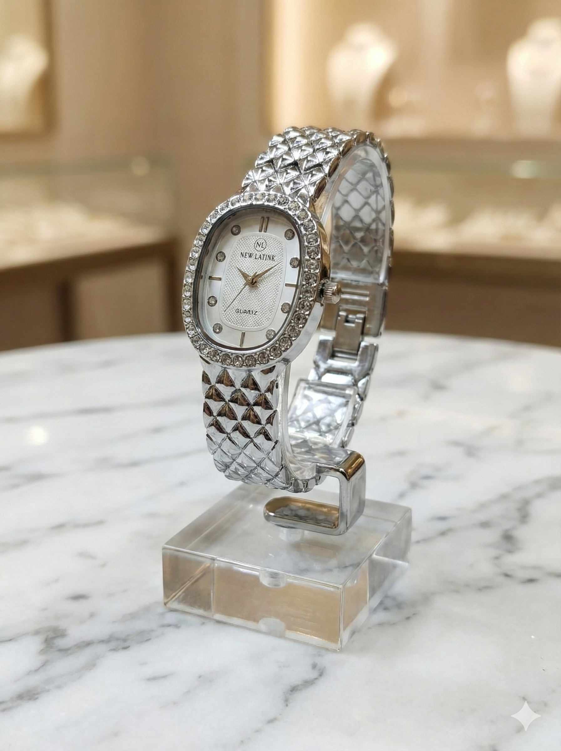 New Latina Crystal-Accent Women's Watch