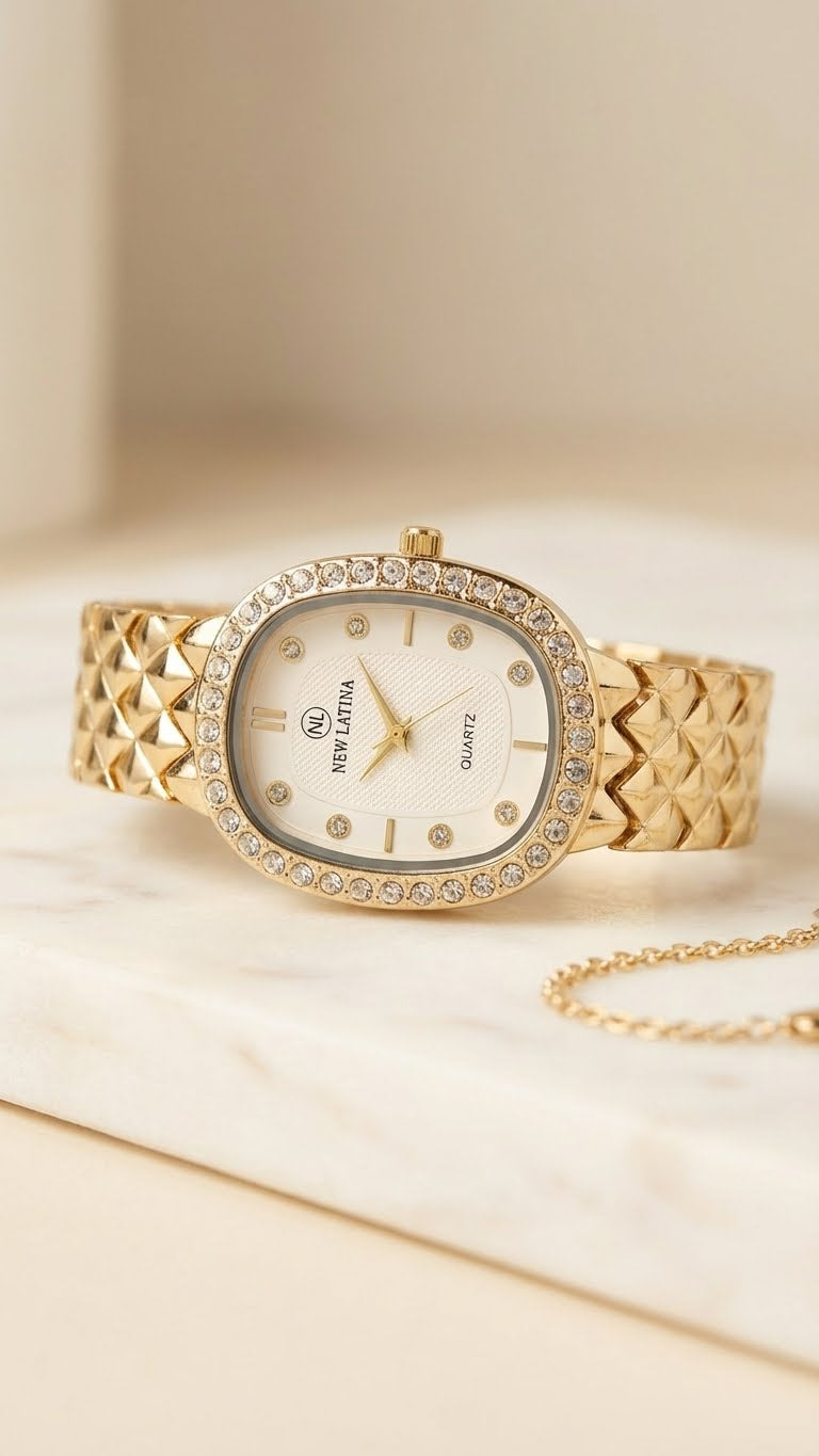 New Latina Crystal-Accent Women's Watch